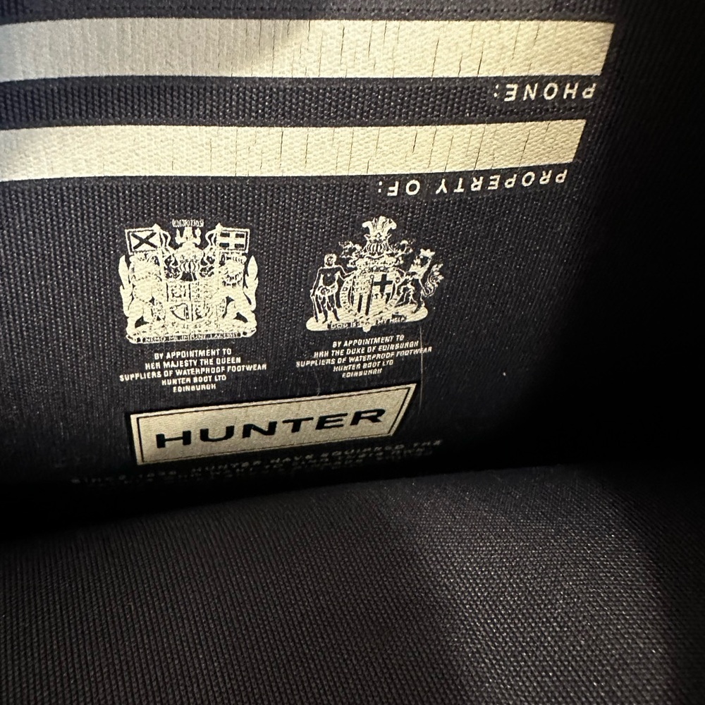 Hunter Black Rain Boots Size 8 Matte Black - Picture 3 of 3
